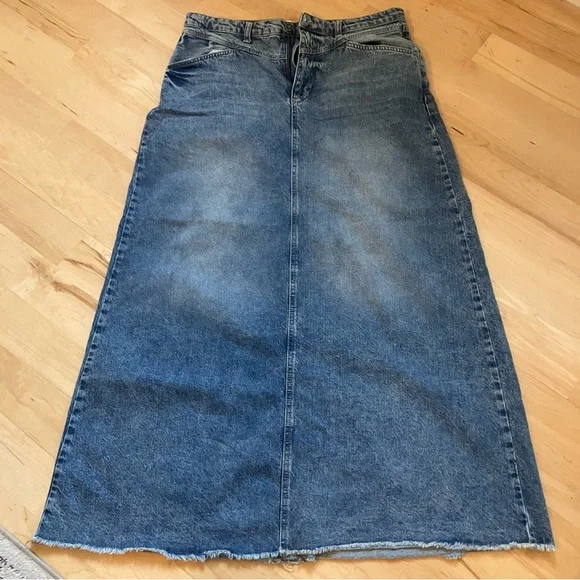 Free People Come As You Are Denim Maxi Skirt - Picture 8 of 10